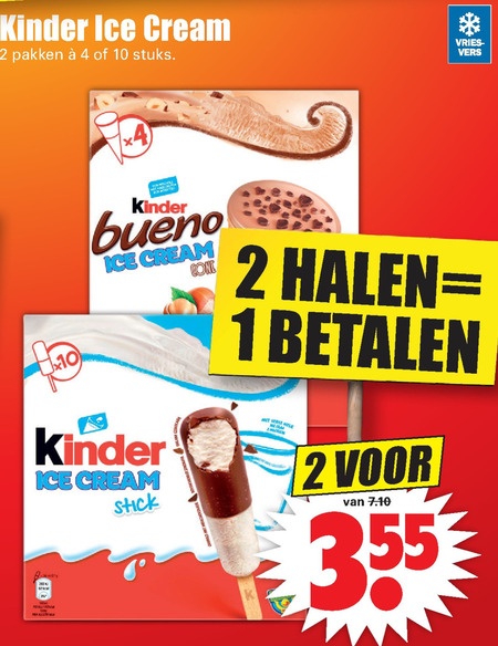 Kinder   ijslollies folder aanbieding bij  Dirk - details