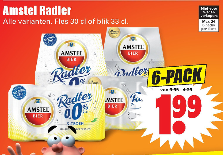 Amstel   radler bier folder aanbieding bij  Dirk - details