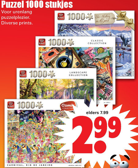 King   legpuzzel folder aanbieding bij  Dirk - details