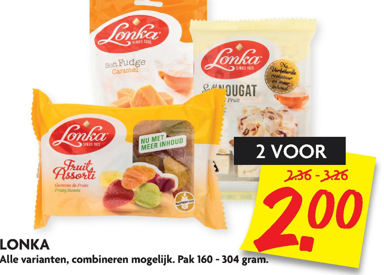 Lonka   noga, fudge folder aanbieding bij  Dekamarkt - details