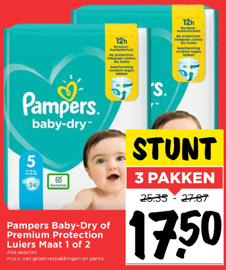 Pampers   luiers folder aanbieding bij  Vomar - details