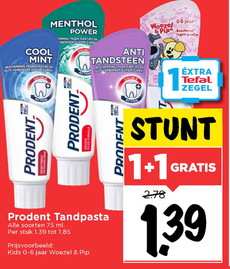 Prodent   tandpasta folder aanbieding bij  Vomar - details