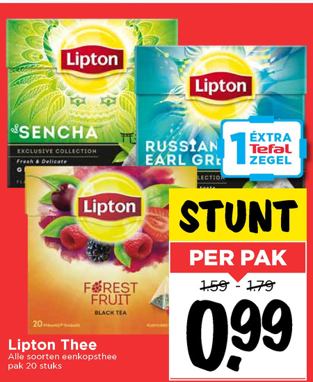 Lipton   thee folder aanbieding bij  Vomar - details