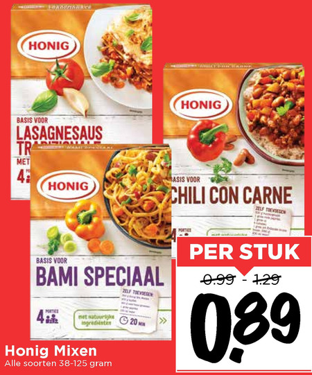 Honig   maaltijdmix folder aanbieding bij  Vomar - details