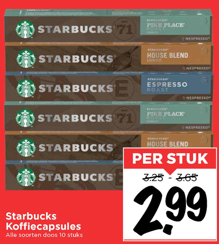 Starbucks   koffiecups folder aanbieding bij  Vomar - details