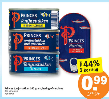 Princes   haring, sardientjes folder aanbieding bij  Albert Heijn - details