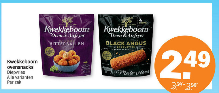 Kwekkeboom   bitterballen, kroket folder aanbieding bij  Albert Heijn - details