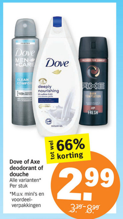 Dove   douchegel, deodorant folder aanbieding bij  Albert Heijn - details