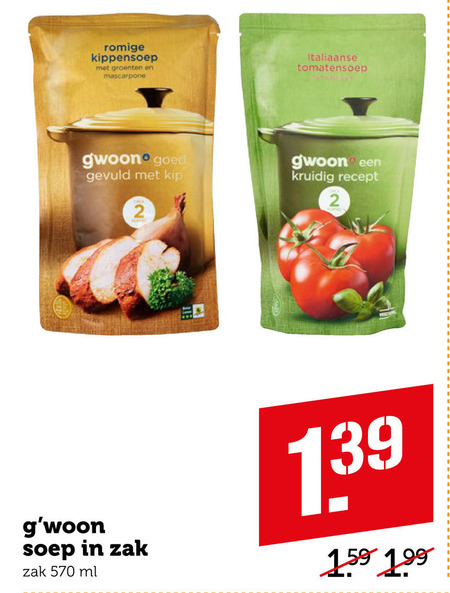 Gwoon   soep folder aanbieding bij  Coop - details