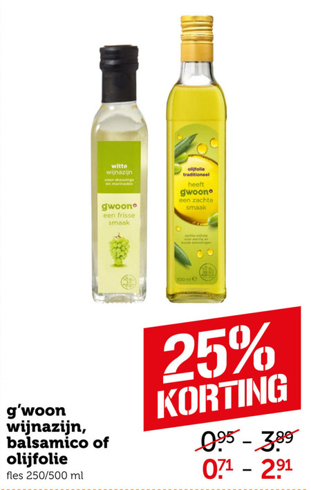 Gwoon   wijnazijn, olijfolie folder aanbieding bij  Coop - details