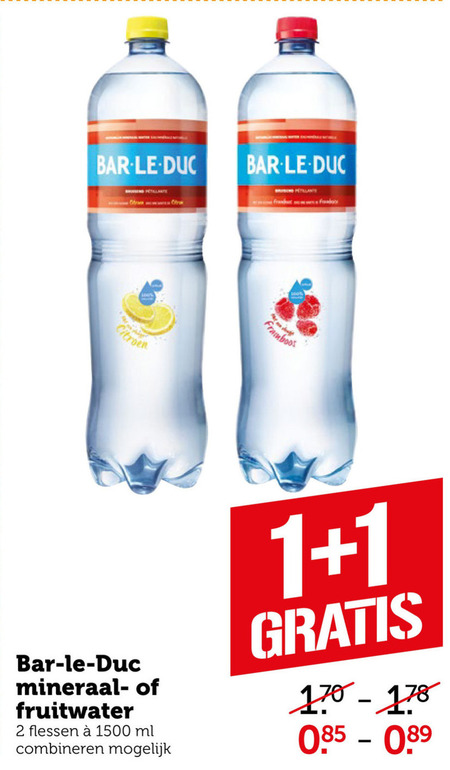 Bar le Duc   fruitdrank, mineraalwater folder aanbieding bij  Coop - details