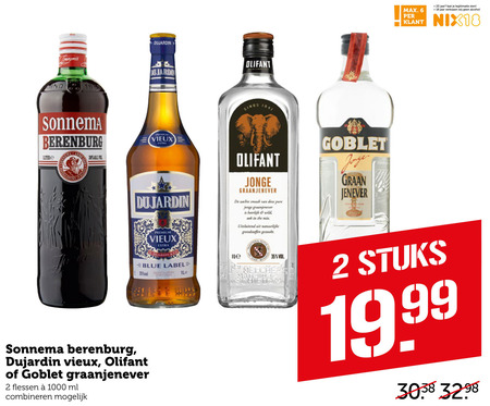 Goblet   jenever, vieux folder aanbieding bij  Coop - details