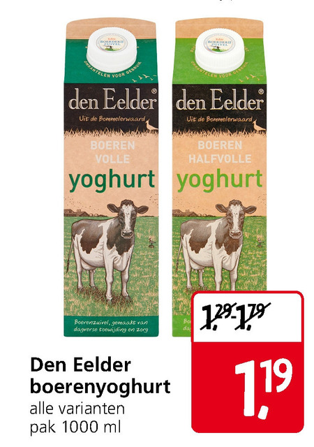 Den Eelder   yoghurt folder aanbieding bij  Jan Linders - details