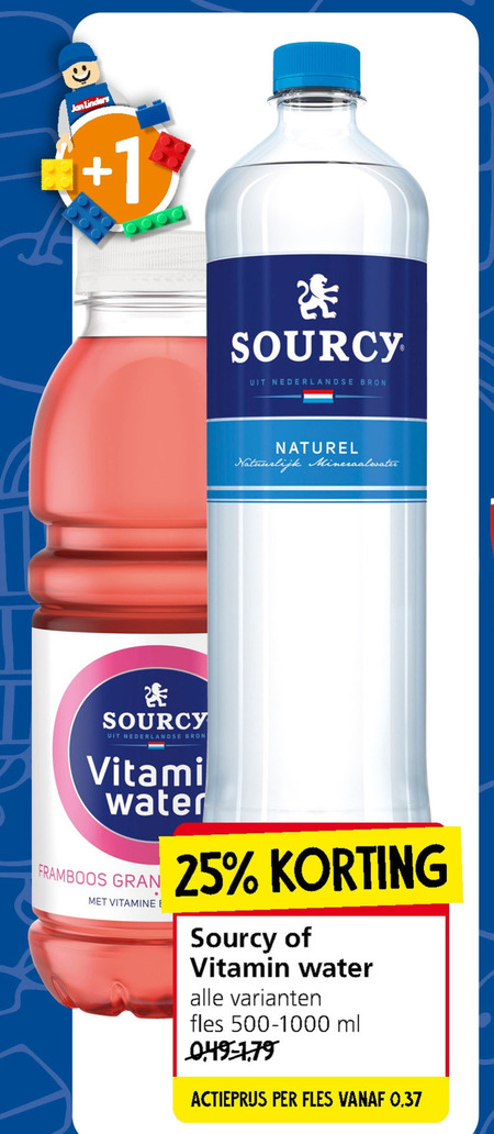 Sourcy   mineraalwater, fruitdrank folder aanbieding bij  Jan Linders - details