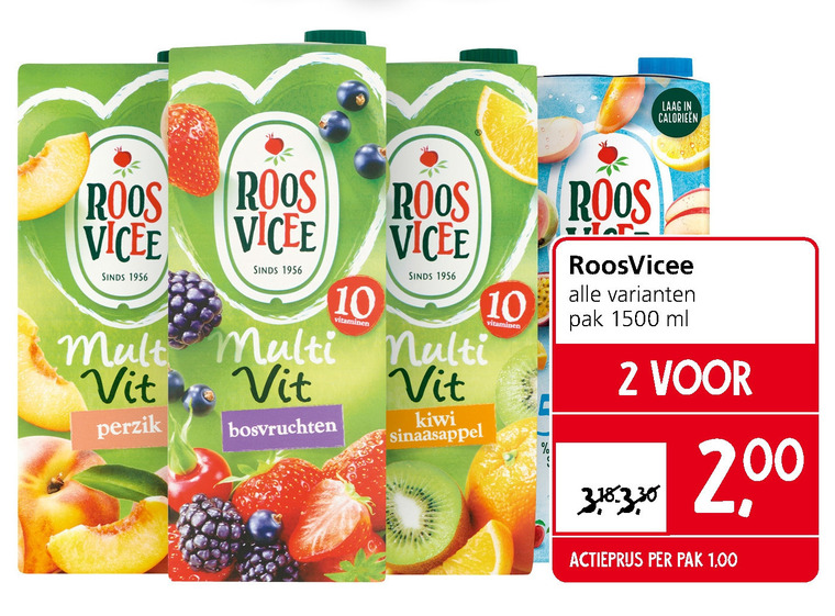 Roosvicee   fruitdrank folder aanbieding bij  Jan Linders - details