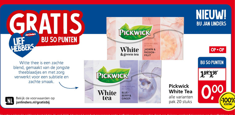 Pickwick   thee folder aanbieding bij  Jan Linders - details