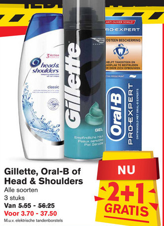 Oral-B   scheerschuim, shampoo folder aanbieding bij  Hoogvliet - details