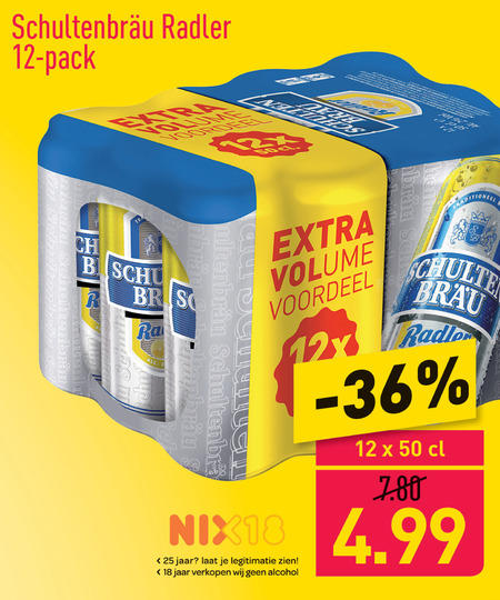 Schultenbrau   radler bier folder aanbieding bij  Aldi - details