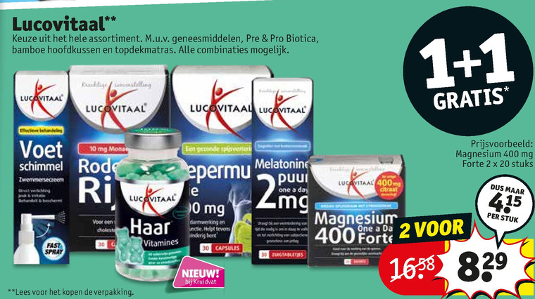 Lucovitaal   voedingssupplement folder aanbieding bij  Kruidvat - details