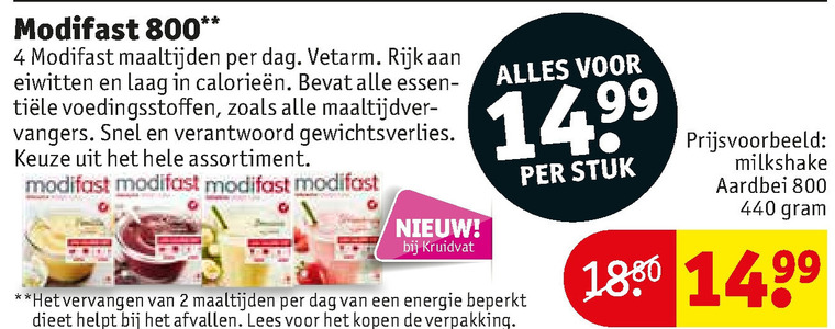 Modifast   afslankmaaltijd folder aanbieding bij  Kruidvat - details