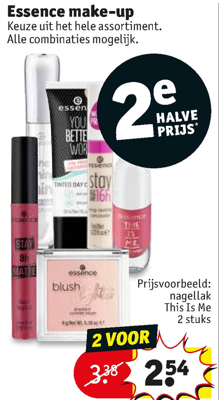 Essence   lipstick, gezichtspoeder folder aanbieding bij  Kruidvat - details