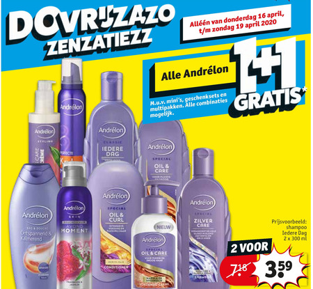 Andrelon   conditioner, haargel folder aanbieding bij  Kruidvat - details