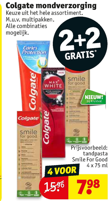 Colgate   tandenborstel, tandpasta folder aanbieding bij  Kruidvat - details