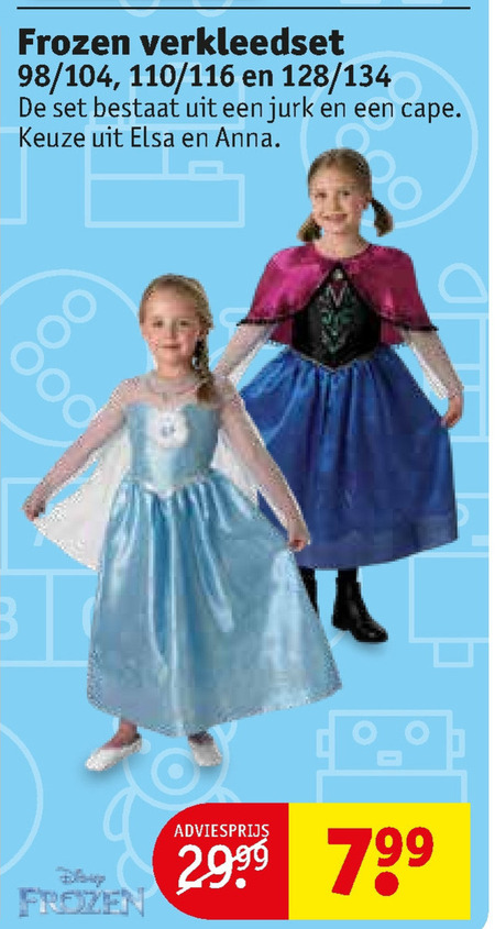 Disney Frozen   verkleedset meisjes folder aanbieding bij  Kruidvat - details