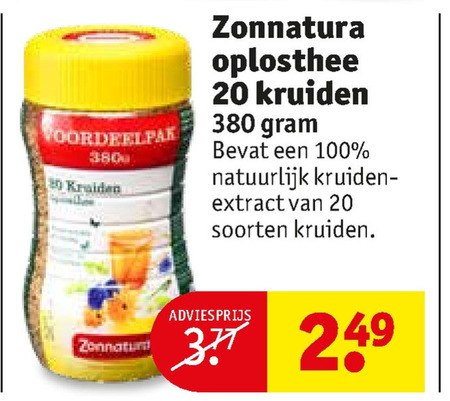 Zonnatura   thee folder aanbieding bij  Kruidvat - details