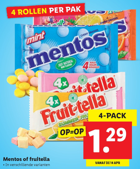 Fruit-Tella   snoep folder aanbieding bij  Lidl - details