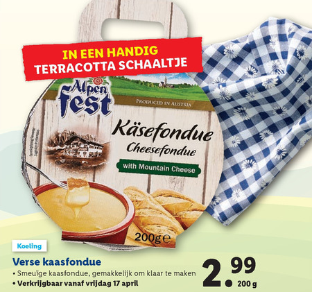 Alpenfest   kaasfondue folder aanbieding bij  Lidl - details