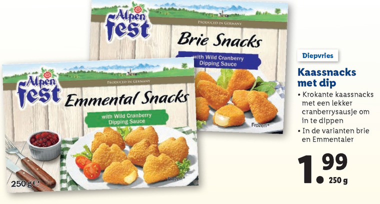 Alpenfest   kaassnacks folder aanbieding bij  Lidl - details