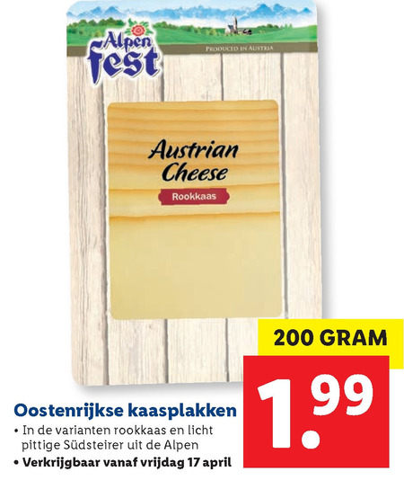 Alpenfest   kaasplakken folder aanbieding bij  Lidl - details