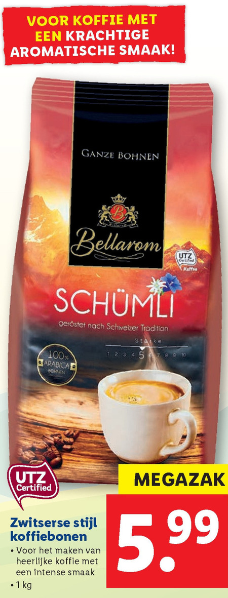 Bellarom   koffiebonen folder aanbieding bij  Lidl - details