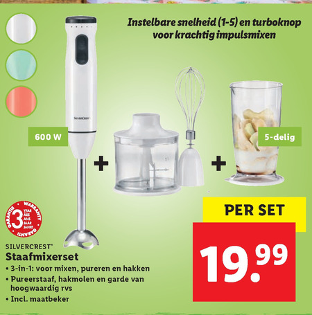 SilverCrest   staafmixer folder aanbieding bij  Lidl - details