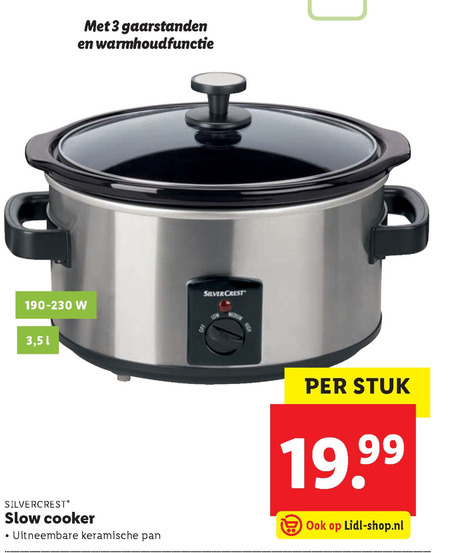 SilverCrest   slowcooker folder aanbieding bij  Lidl - details