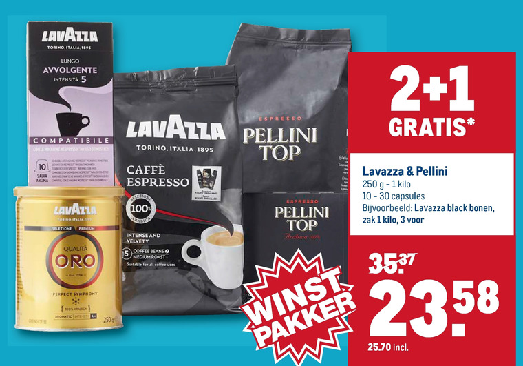 Lavazza   koffiecups, koffiebonen folder aanbieding bij  Makro - details