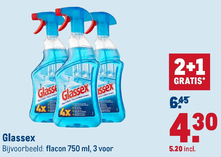 Glassex   glasreiniger folder aanbieding bij  Makro - details