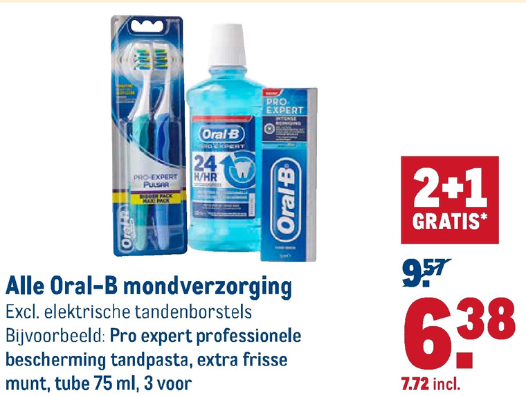 Oral-B   tandenborstel, mondwater folder aanbieding bij  Makro - details