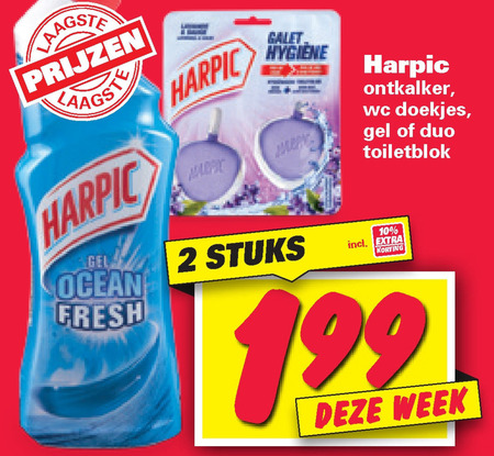 Harpic   toiletreiniger, toiletblok folder aanbieding bij  Nettorama - details