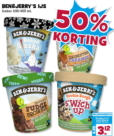 Ben and Jerrys   ijsspecialiteit folder aanbieding bij  Boons Markt - details