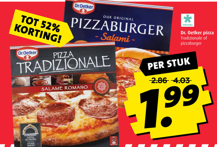 Dr Oetker   diepvriespizza, pizzabroodje folder aanbieding bij  Boni - details