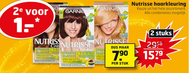 Garnier Nutrisse   haarkleuring folder aanbieding bij  Trekpleister - details