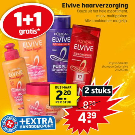 Elvive   shampoo, conditioner folder aanbieding bij  Trekpleister - details