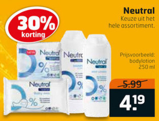 Neutral   shampoo, douchegel folder aanbieding bij  Trekpleister - details