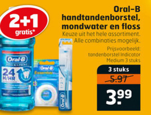 Oral-B   mondwater, tandenborstel folder aanbieding bij  Trekpleister - details