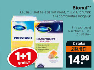 Bional   voedingssupplement folder aanbieding bij  Trekpleister - details