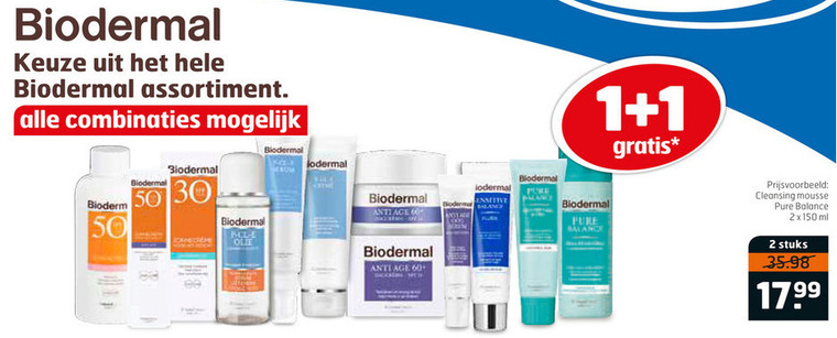 Biodermal   zonnebrandolie, gezichtsverzorging folder aanbieding bij  Trekpleister - details