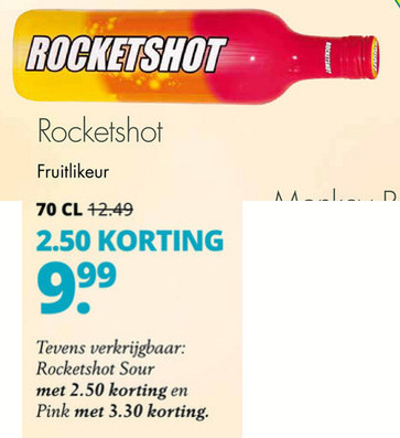 Rocketshot   likeur folder aanbieding bij  Mitra - details