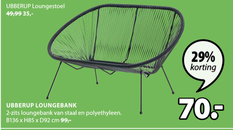 versterking Tether Frustratie tuinbank folder aanbieding bij Jysk - details